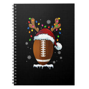 Carnet Ballon de Football de Noël Santa Lumières Drôle Ga