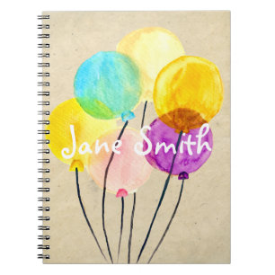 Carnet Ballons colorés à l'aquarelle