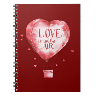 Carnet Ballons d'amour des Coeurs rouges