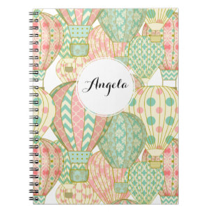 Carnet Ballons Pastel Pink et Blue Hot Air