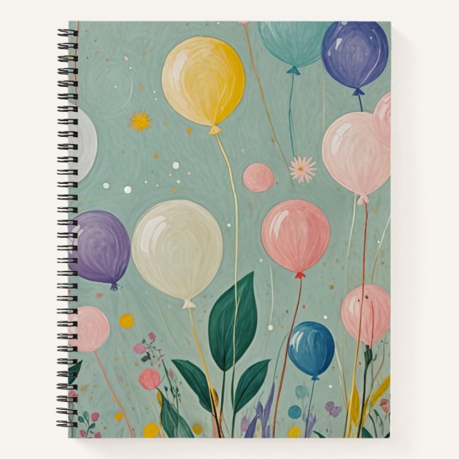 Carnet Balloons Pastel (Devant)