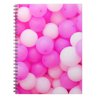 Carnet Balloons Roses Festive Design Arrière - plan.