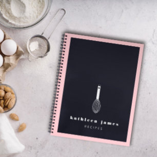 Carnet Ballotte Whisk Blush Pink Black Ajouter Votre Nom