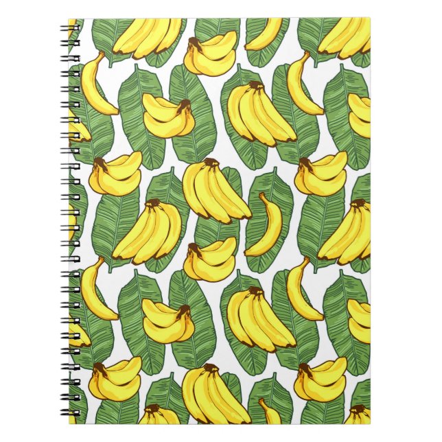 Carnet Banana Fruit Feuilles Motif tropical (Devant)