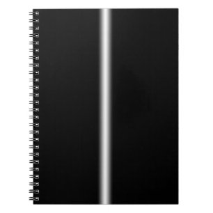 Carnet Bande blanche fanée sur noir