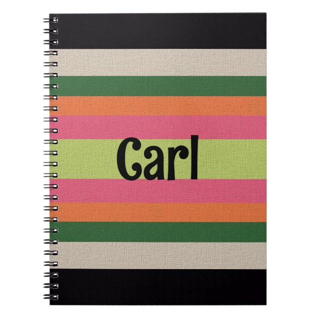 Carnet Bande décorative rayée  (Devant)