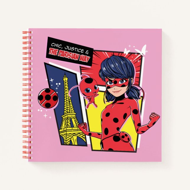 Carnet Bande dessinée Miraculaire Ladybug Parisienne (Devant)