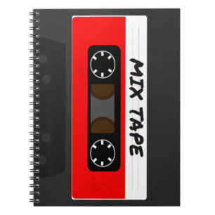 Carnet Bande Mix Rouge - 80s Et 90s Cadeau Inspiré Rétr