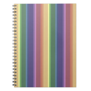 Carnet Bandes arc-en-ciel coupées