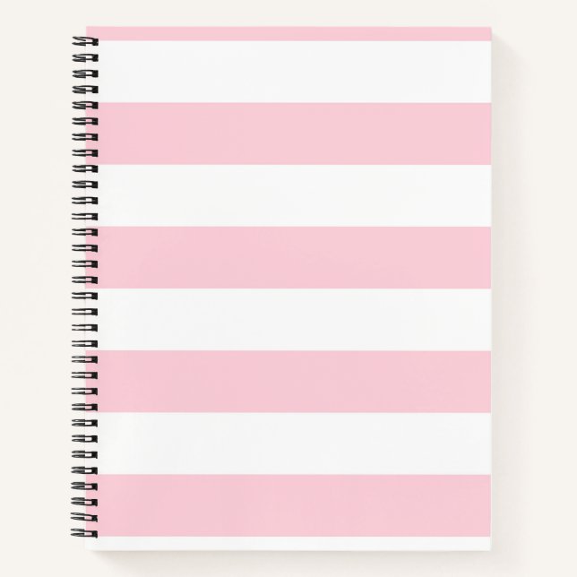 Carnet Bandes blanches et roses millénaires (Devant)