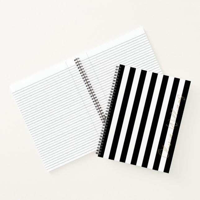 Carnet Bandes blanches noires (Intérieur)
