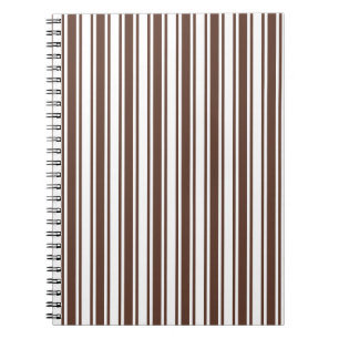 Carnet Bandes de bonbons brun et blanc chocolat