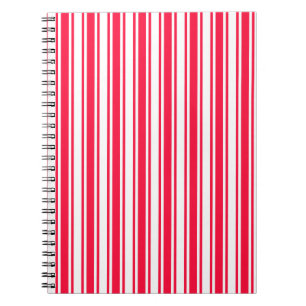 Carnet Bandes de bonbons rouges et blancs