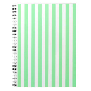 Carnet Bandes de bonbons vert clair