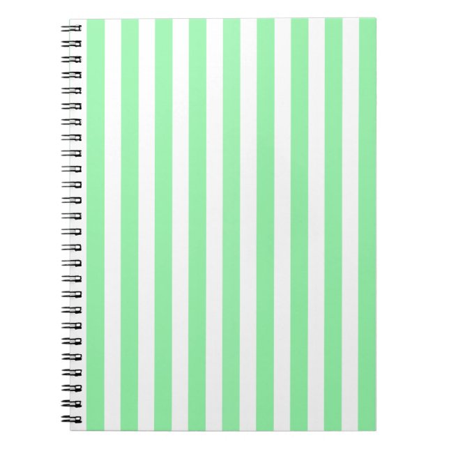 Carnet Bandes de bonbons vert clair (Devant)