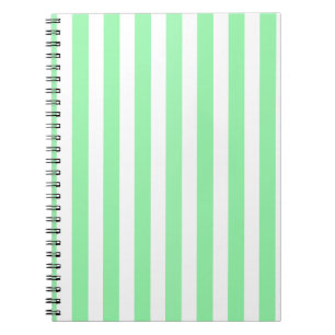 Carnet Bandes de bonbons vertes et blanches