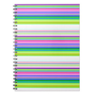 Carnet Bandes de néon colorées chaudes