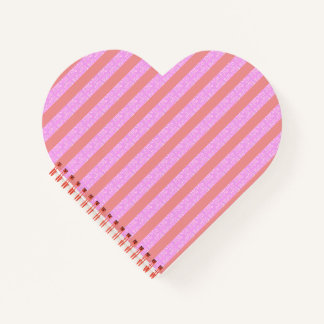 Carnet Bandes géométriques roses