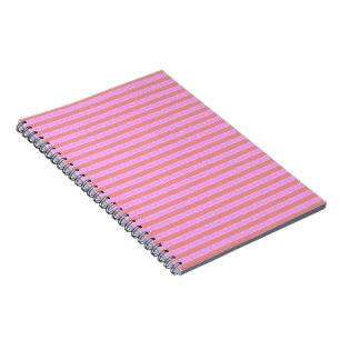 Carnet Bandes géométriques roses