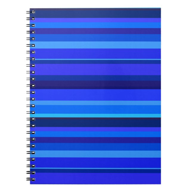Carnet Bandes horizontales bleues (Devant)
