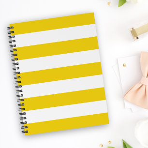 Carnet Bandes Jaunes, Blancs, Motif rayé