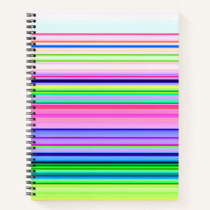 Carnet Bandes néon colorées chaudes