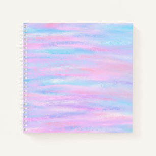 Carnet Bandes Peintes Turquoise Rose violet