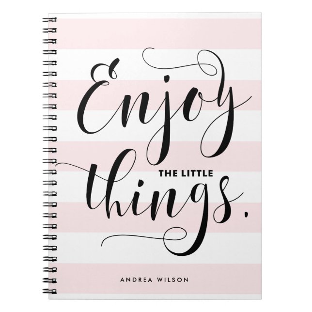 Carnet Bandes roses | Profitez De La Calligraphie Des Pet (Devant)