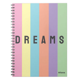 Carnet Bandes verticales rétroactives Dreams nom personna