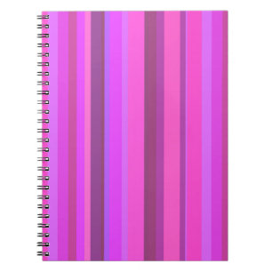 Carnet Bandes verticales roses