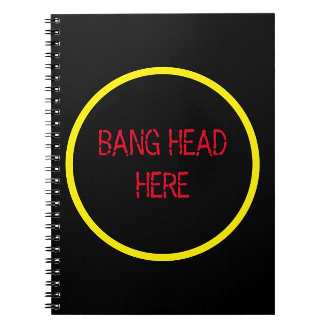 Carnet Bang Head Here - Funky Stress Relief (Devant)