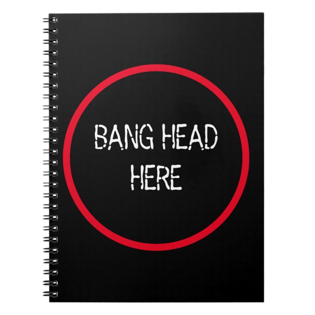 Carnet Bang Head Here - Funky Stress Relief (Devant)