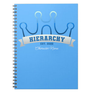 Carnet Bannière de logo de hiérarchie W/ Nom