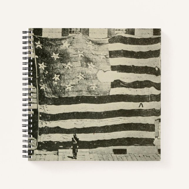 Carnet Bannière étoilée : drapeau américain à l'écran (Devant)