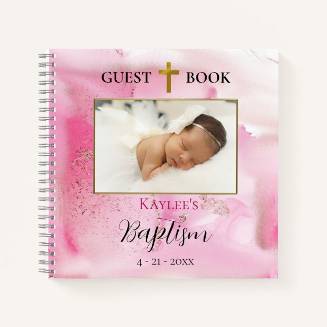 Carnet Baptême de nuages roses et torrents (Devant)
