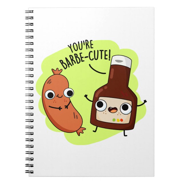 Carnet Barbe-cute Blague drôle de barbecue Pun  (Devant)