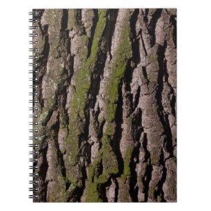 Carnet Barbier chêne moss tronc bois