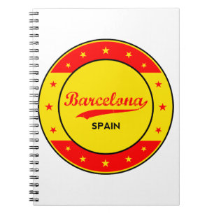 Carnet Barcelone, Espagne, cercle aux couleurs du drapeau