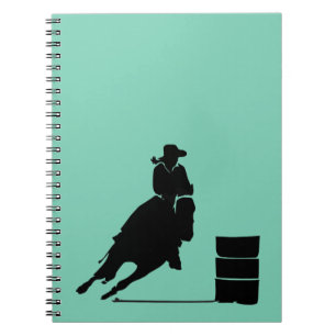 Carnet Baril de cow-girl de thème de rodéo emballant la