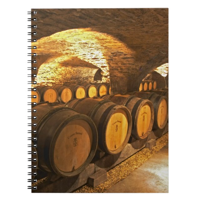 Carnet Barreaux de chêne dans la cave du Domaine Comte (Devant)
