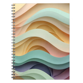 Carnet Barres ondulées couleur bonbon
