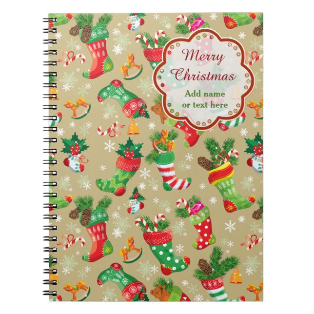 Carnet Bas de Noël et jouets (Devant)