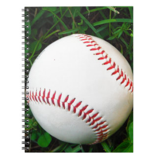 Carnet Baseball blanc avec points rouges