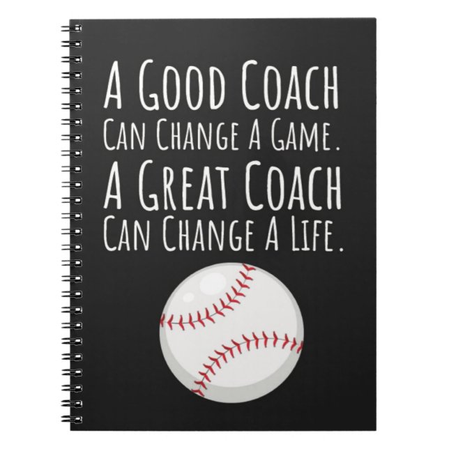 Carnet Baseball Coach Gift Ideas Keepsake From Team Sport (Devant)