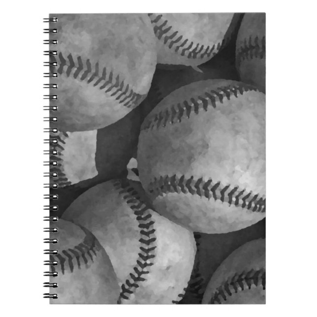 Carnet Baseball noir et blanc (Devant)