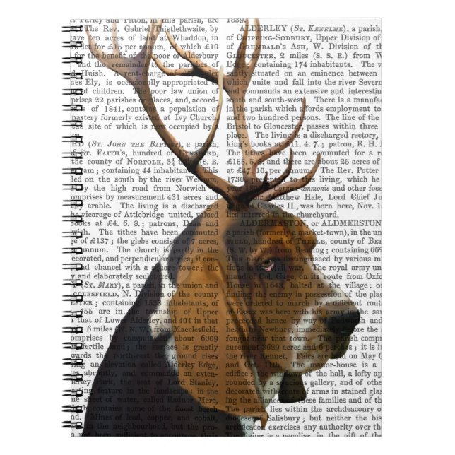 Carnet Basset Hound et Antlers (Devant)
