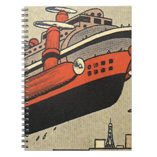 Carnet Bateau de croisière d'hélicoptère de science-ficti