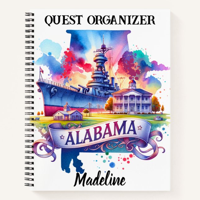 Carnet Bateau historique et côte de l'Alabama (Devant)