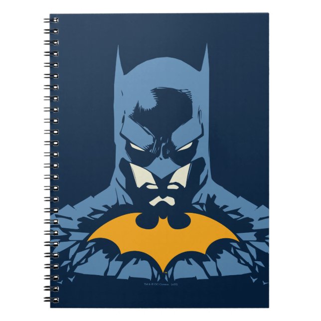 Carnet Batman Bust brisé Avec Logo Or (Devant)
