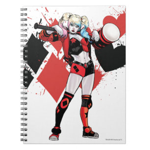 Carnet Batman   Harley Quinn Hearts & Diamonds Splatter